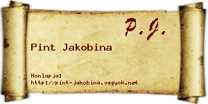 Pint Jakobina névjegykártya